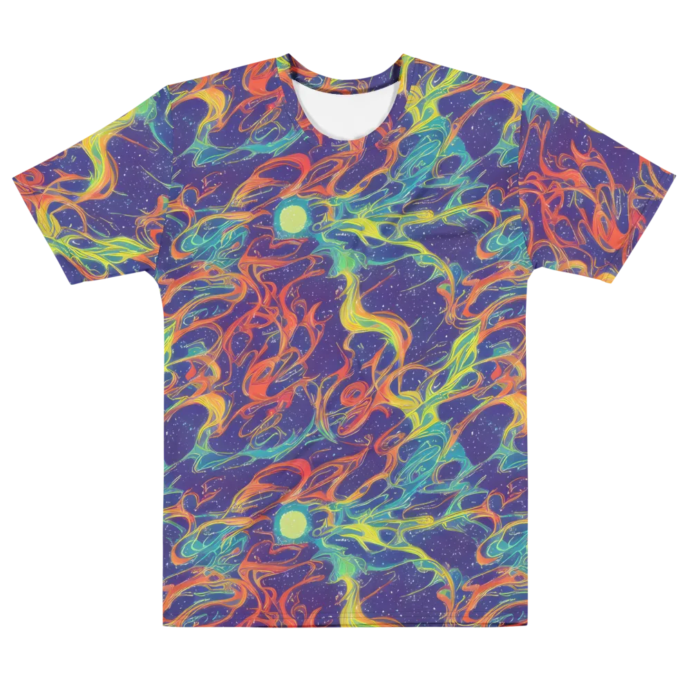 Prismatic Galaxy on Men's Cotton Crew Neck T-Shirt — Front