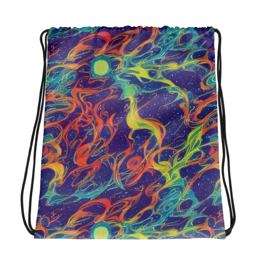 Prismatic Galaxy on a Drawstring Bag