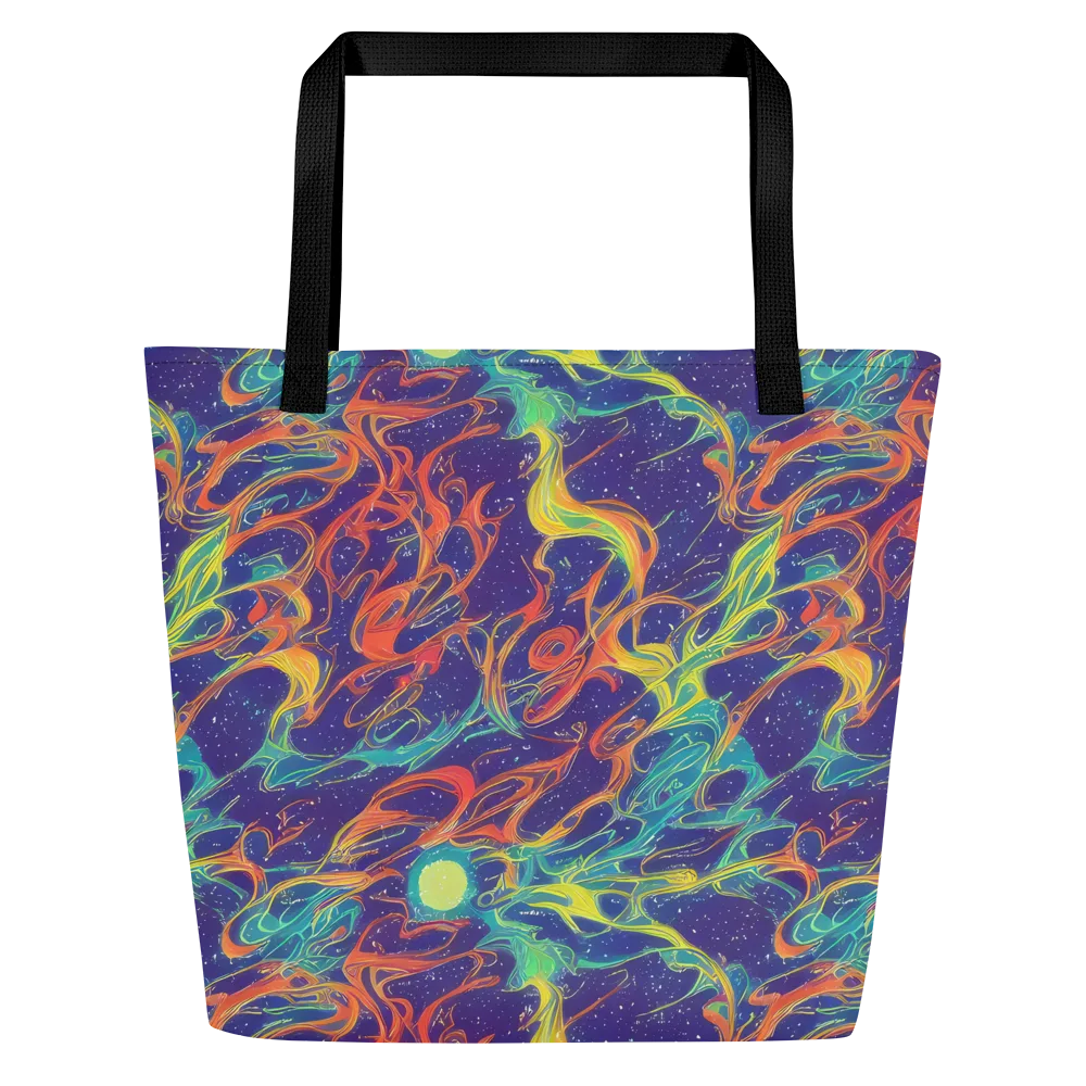 Prismatic Galaxy on Large Tote Bag W/ Pocket — Front