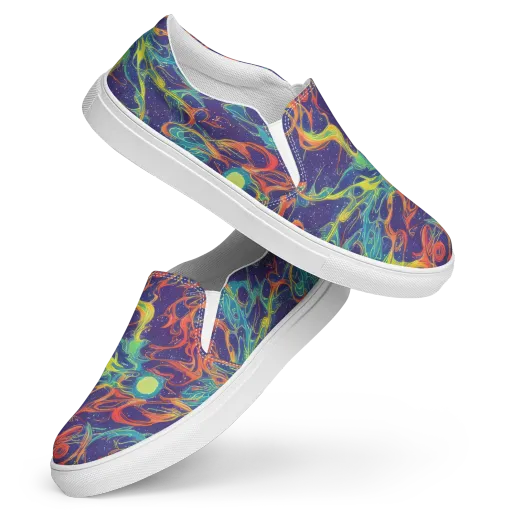 Prismatic Galaxy on a Women's Slip-On Canvas Shoes