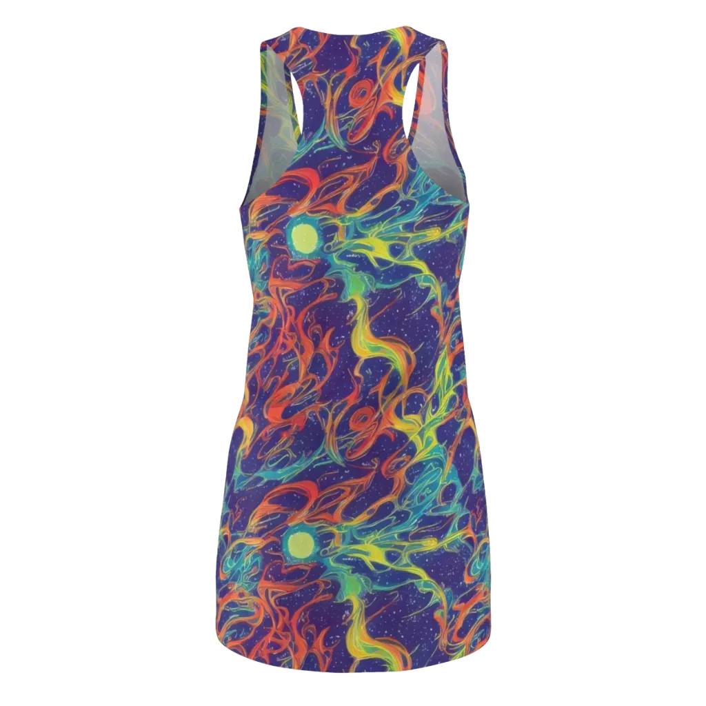 Prismatic Galaxy on Racerback Dress — Back