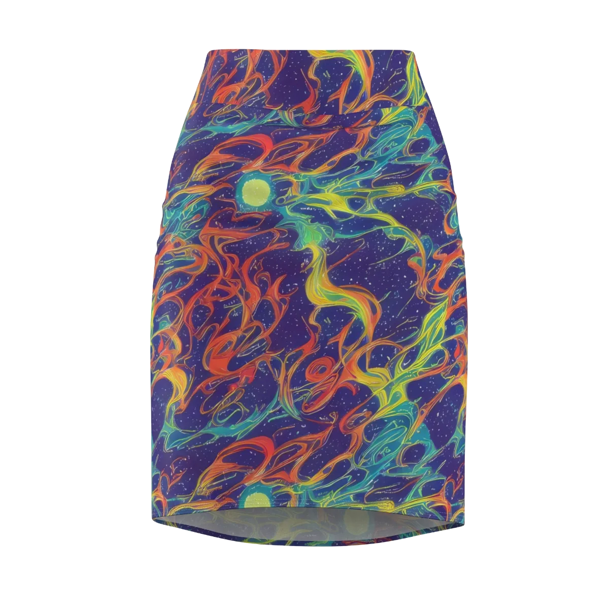 Prismatic Galaxy on Pencil Skirt — Front
