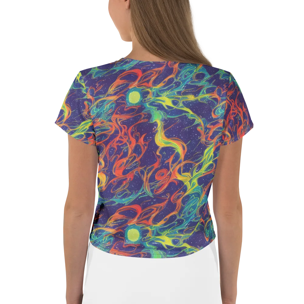 Prismatic Galaxy on Crop Tee — Back