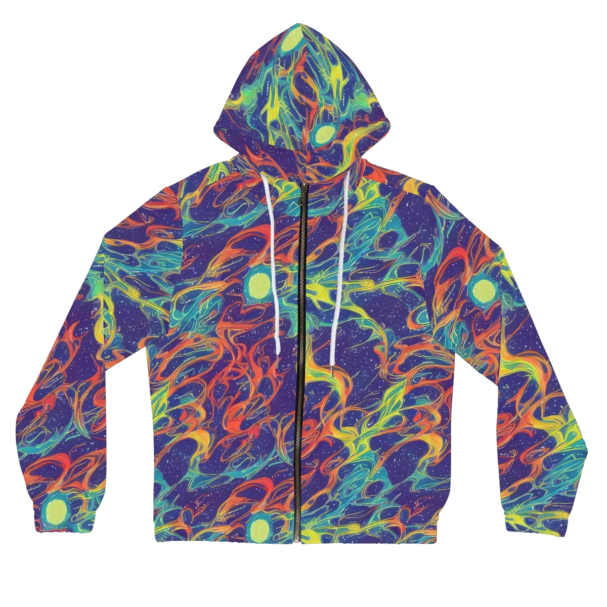 Prismatic Galaxy on Women's Full-Zip Hoodie — Front