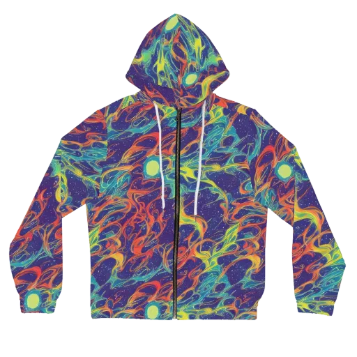 Prismatic Galaxy on a Women's Full-Zip Hoodie