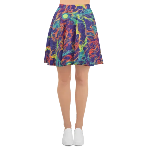 Prismatic Galaxy on a Skater Skirt