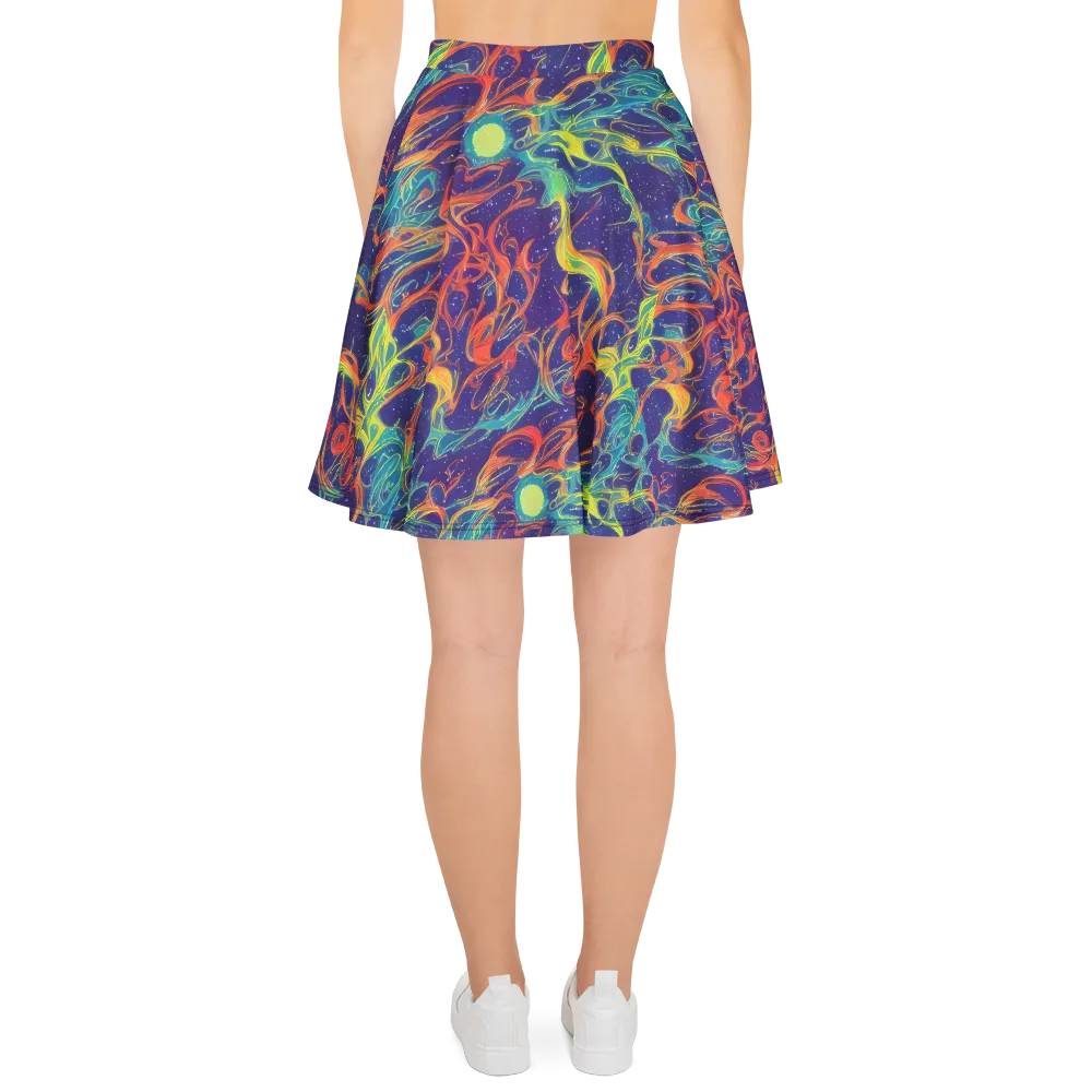 Prismatic Galaxy on Skater Skirt — Back