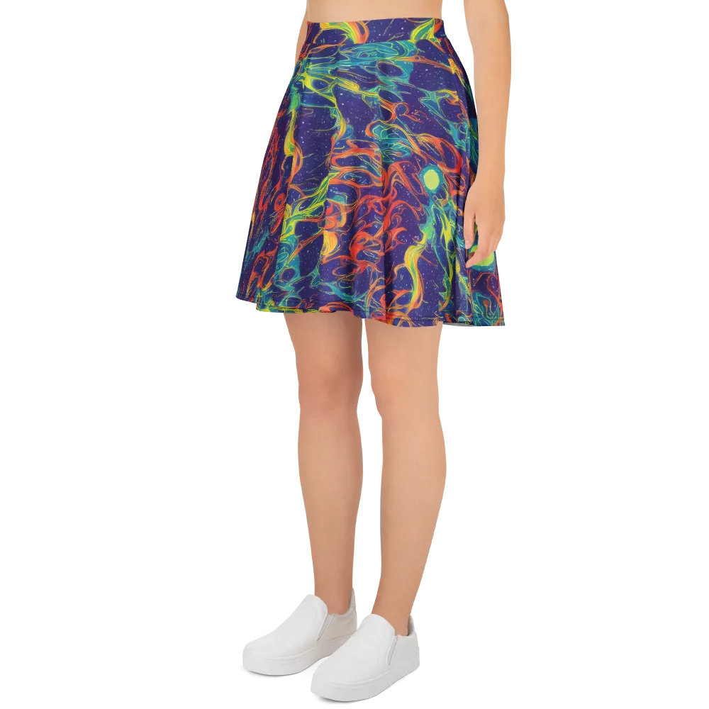 Prismatic Galaxy on Skater Skirt — Left