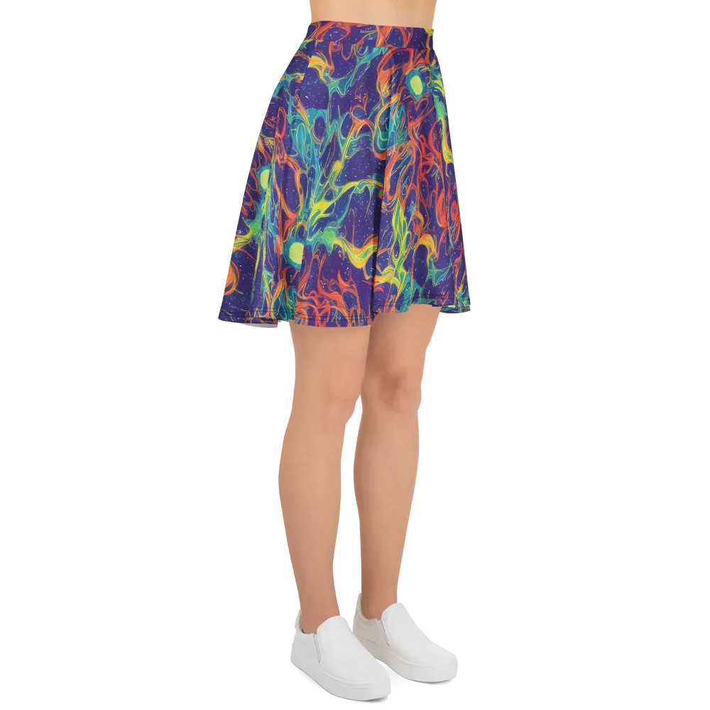 Prismatic Galaxy on Skater Skirt — Right