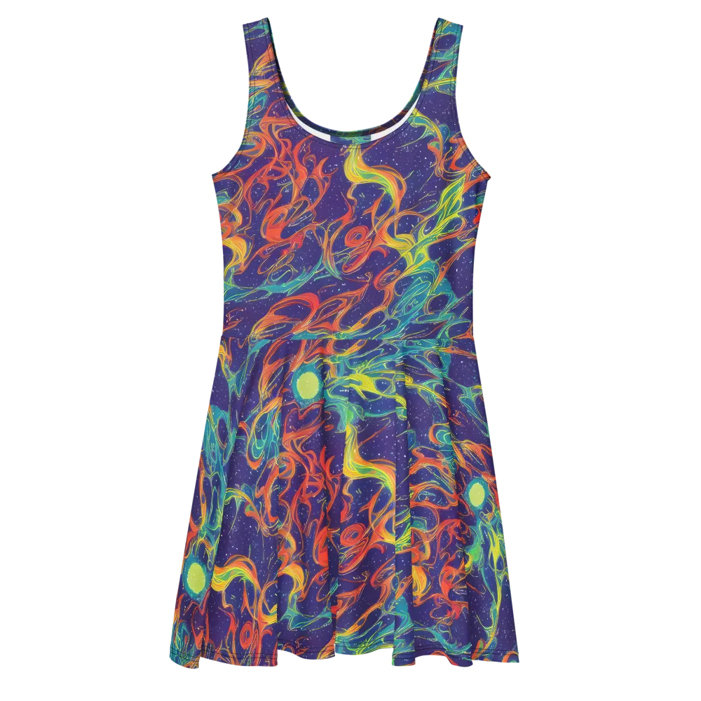Prismatic Galaxy on Skater Dress — Front