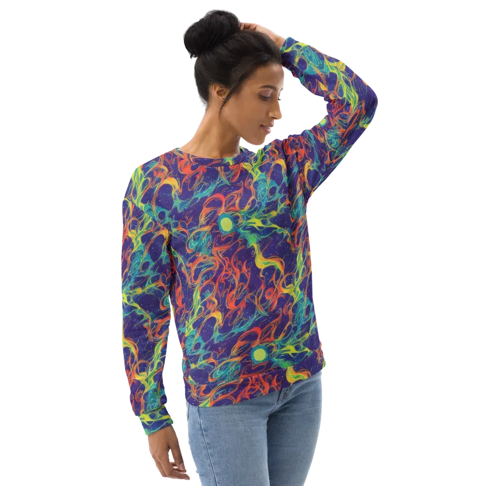 Prismatic Galaxy on Sweatshirt — Right Front