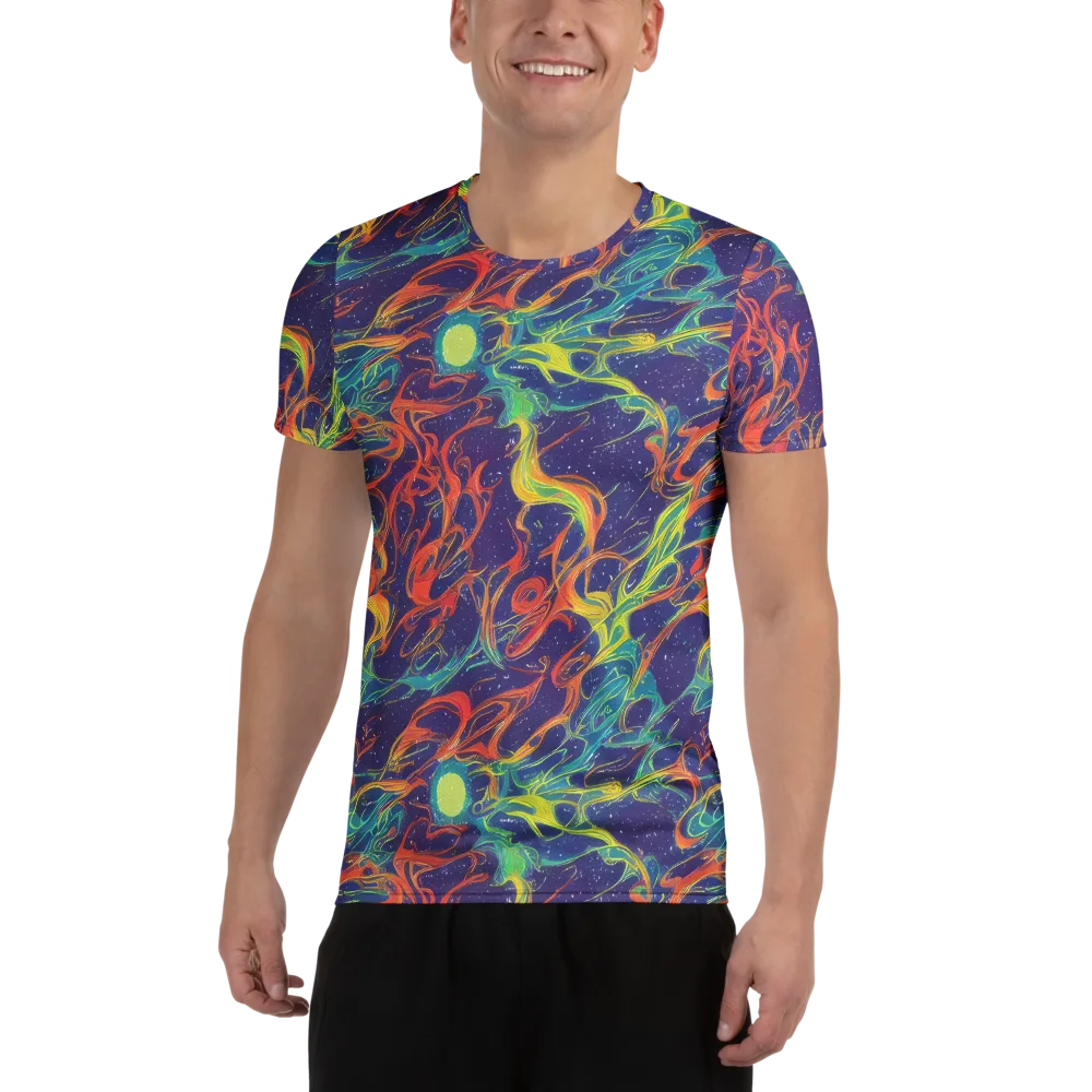 Prismatic Galaxy on Men's Athletic T-Shirt — Front
