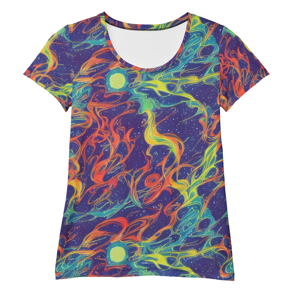 Prismatic Galaxy on Women's Athletic T-Shirt — Front