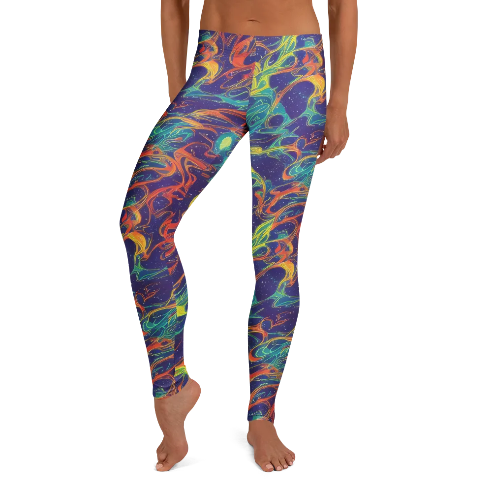 Prismatic Galaxy on Leggings — Front