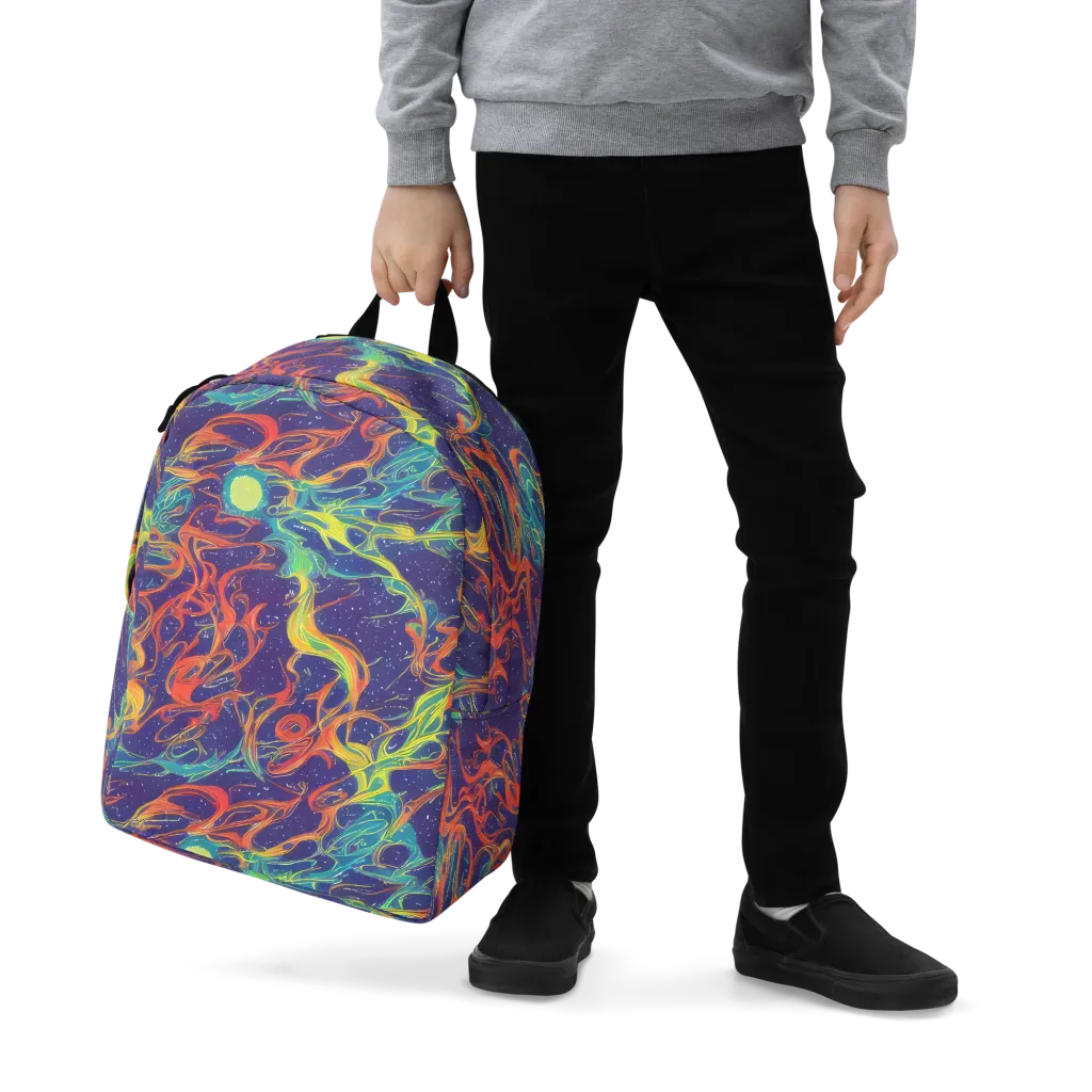 Prismatic Galaxy on Minimalist Backpack — Zoomed-in