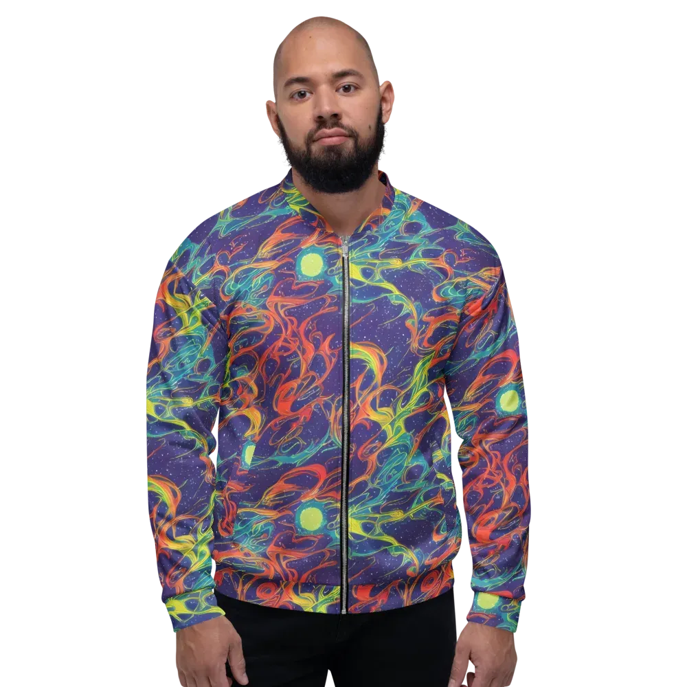 Prismatic Galaxy on Bomber Jacket — Front