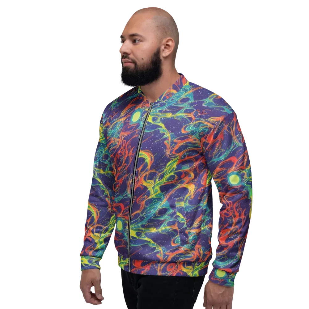 Prismatic Galaxy on Bomber Jacket — Left