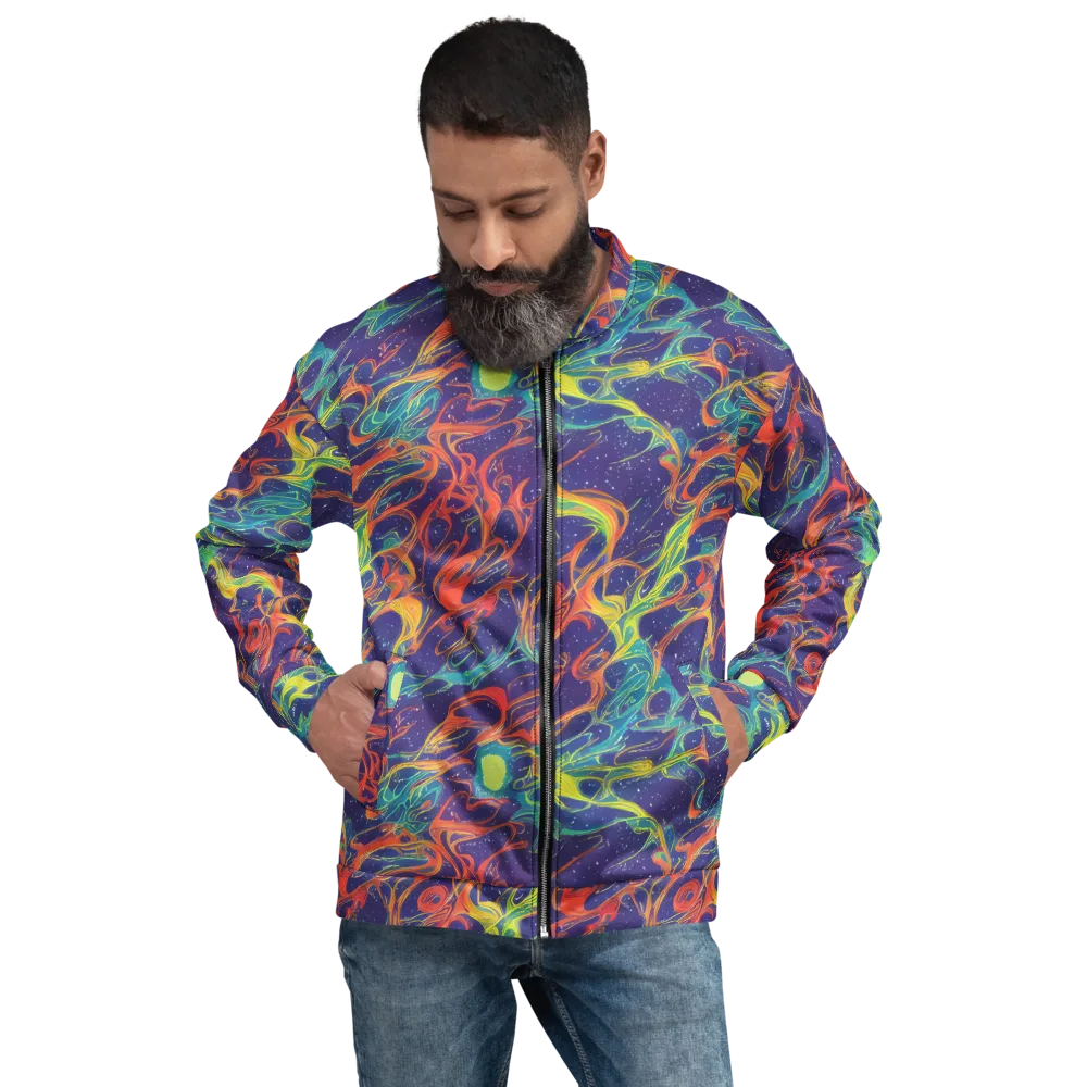 Prismatic Galaxy on Bomber Jacket — Front