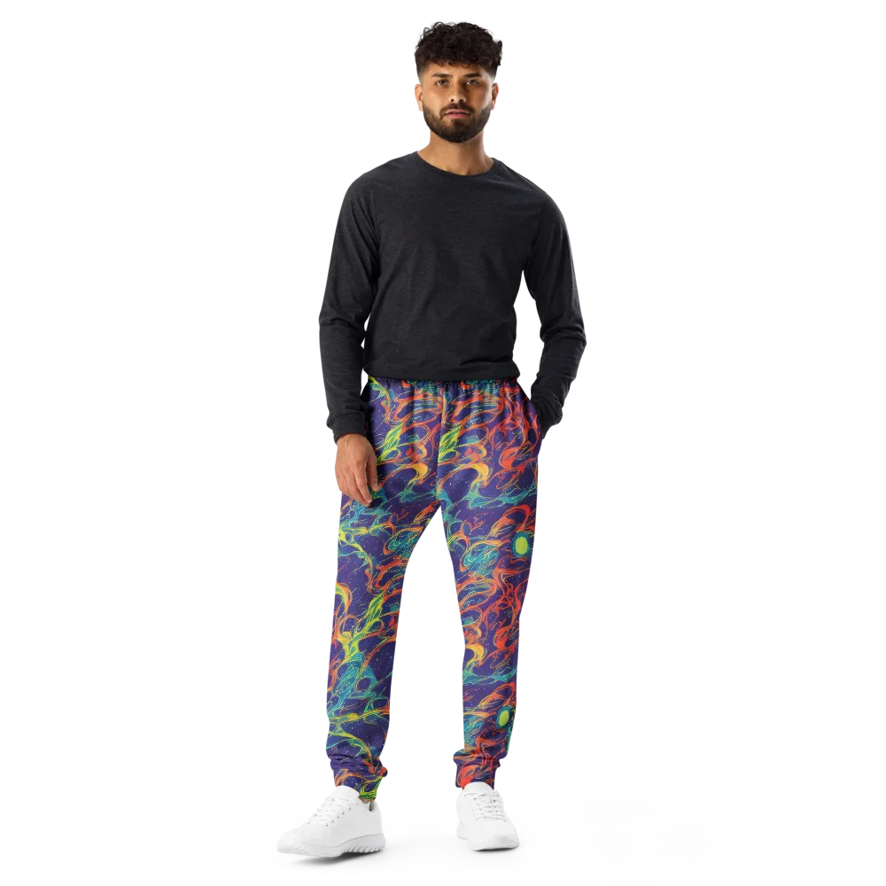 Prismatic Galaxy on Men's Joggers — Front