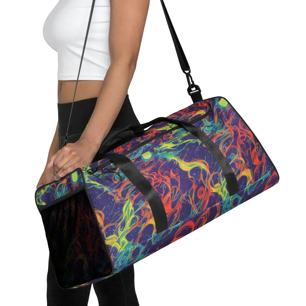 Prismatic Galaxy on Duffle Bag — Front