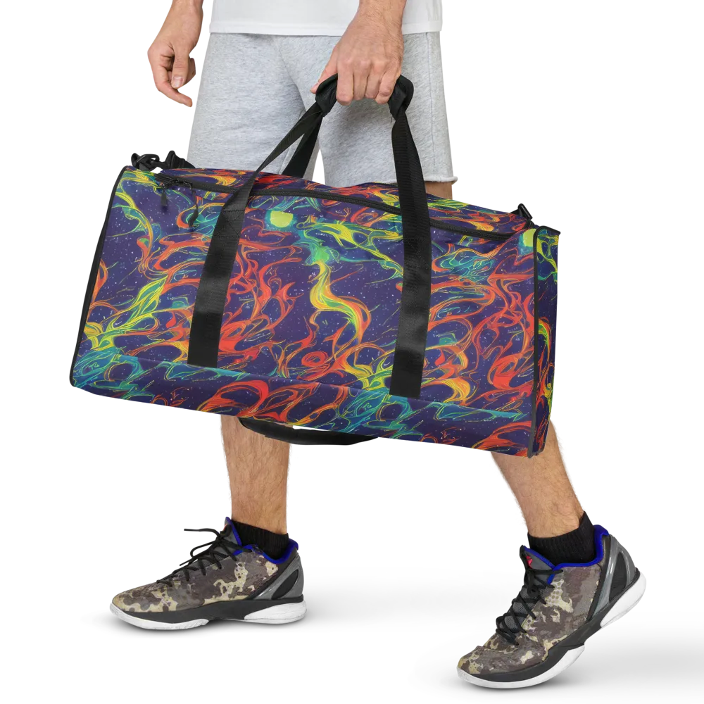 Prismatic Galaxy on Duffle Bag — Front