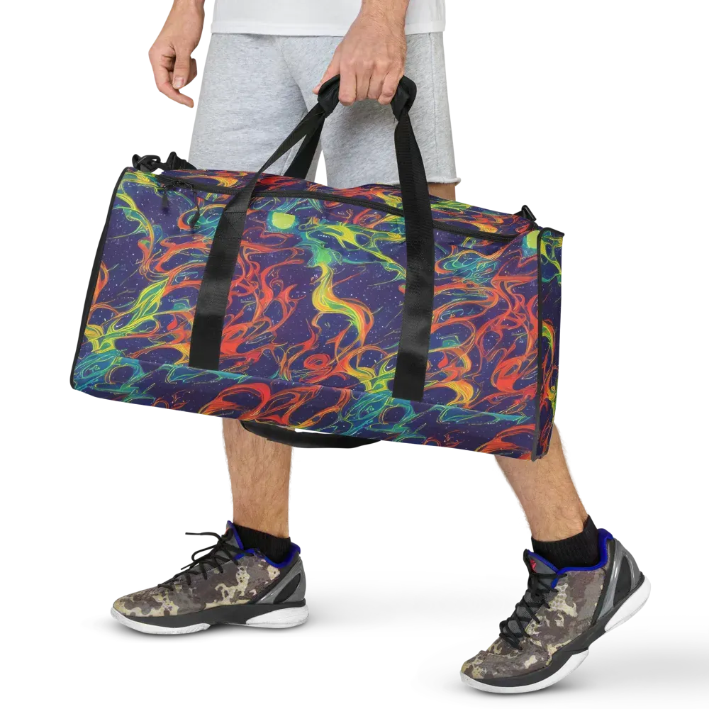 Prismatic Galaxy on Duffle Bag — Front