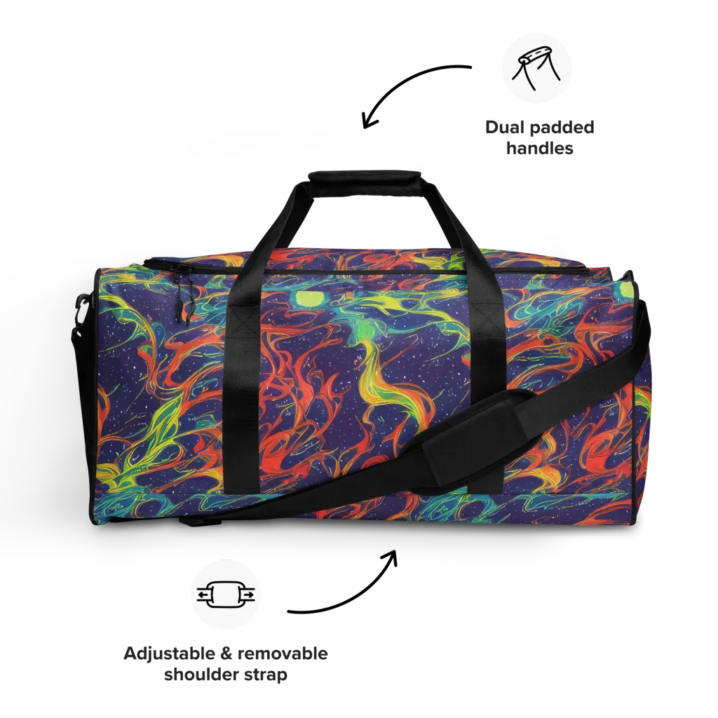 Prismatic Galaxy on Duffle Bag — Front