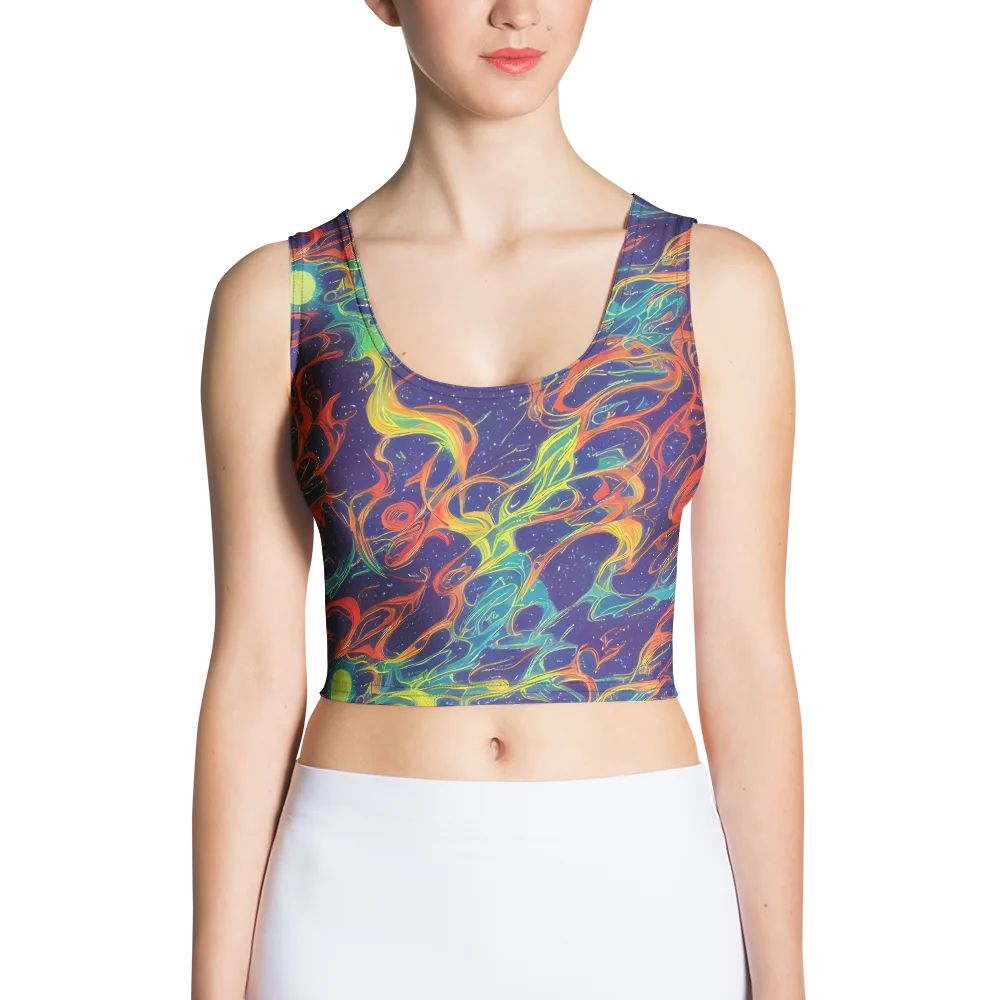 Prismatic Galaxy on Crop Top — Front
