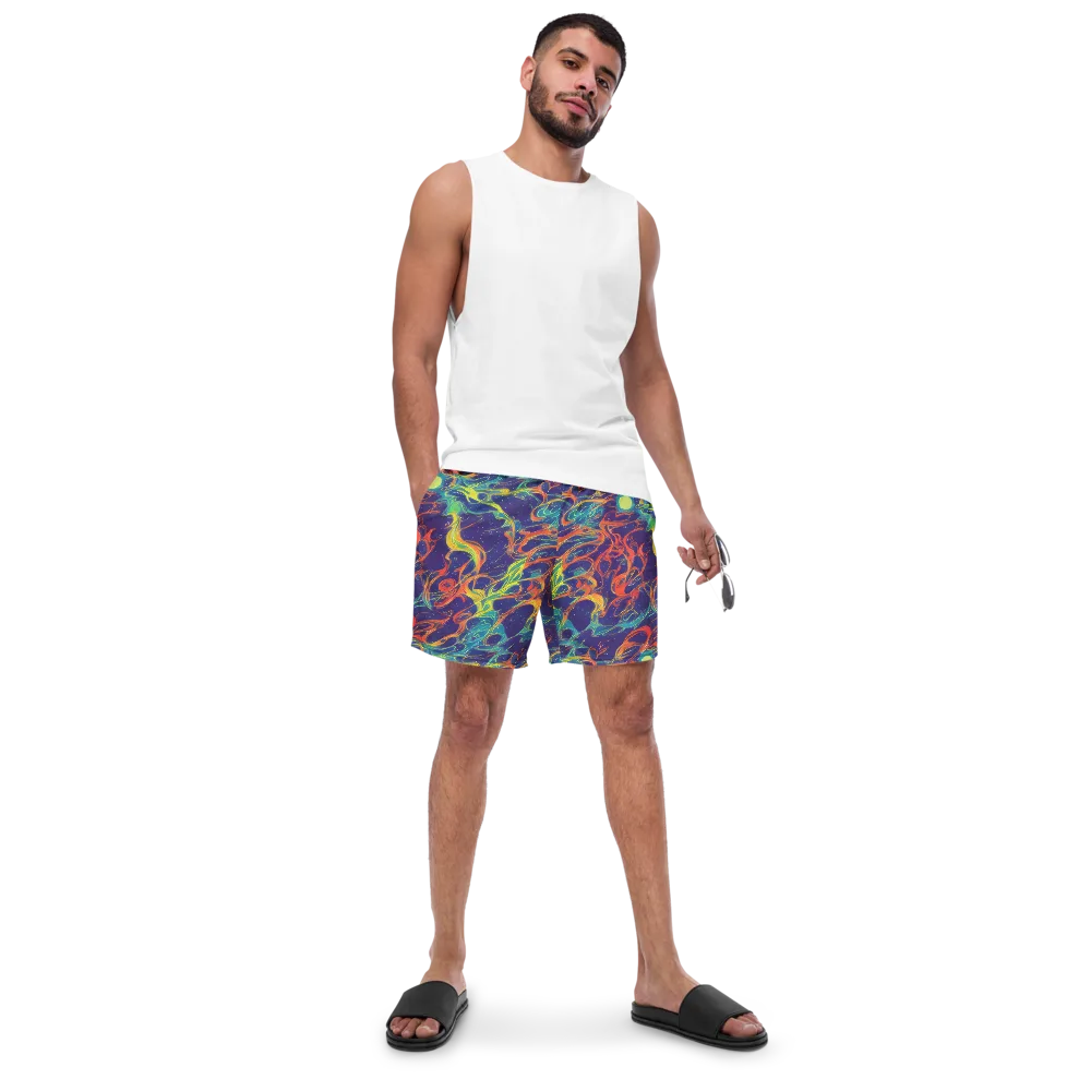 Prismatic Galaxy on Swim Trunks — Front