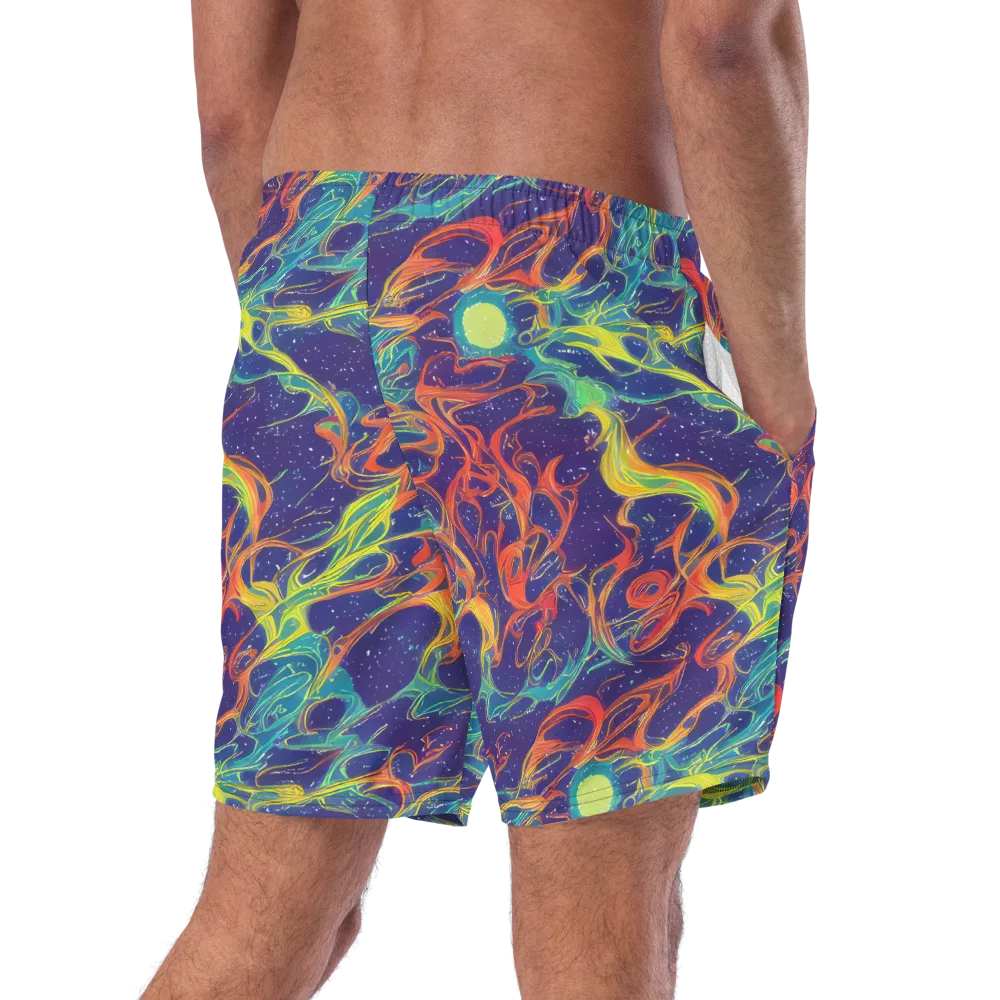 Prismatic Galaxy on Swim Trunks — Right Back