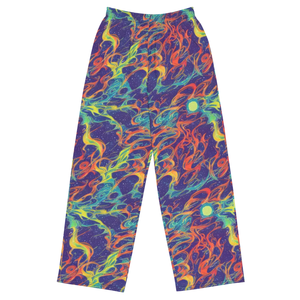 Prismatic Galaxy on Wide-Leg Pants — Front