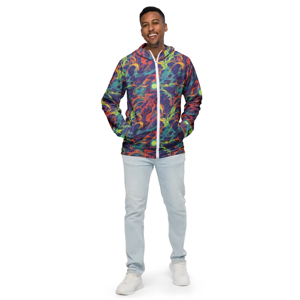 Prismatic Galaxy on Men's Windbreaker — Front