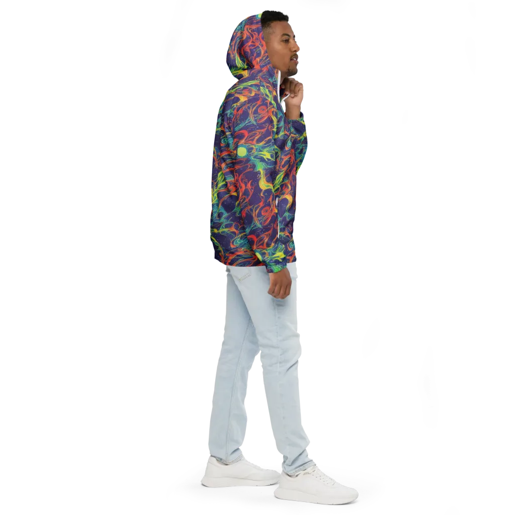 Prismatic Galaxy on Men's Windbreaker — Right