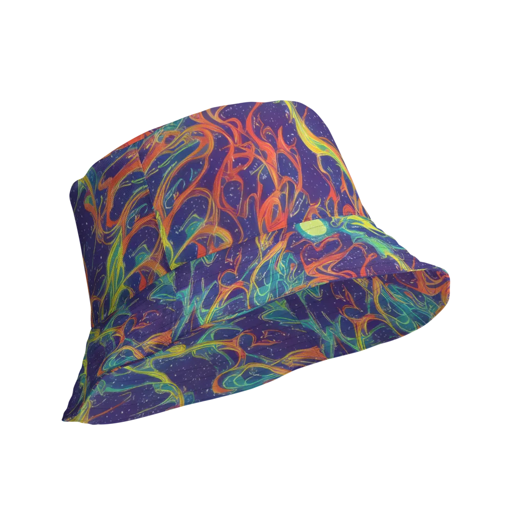 Prismatic Galaxy on Reversible Bucket Hat — Product details Outside