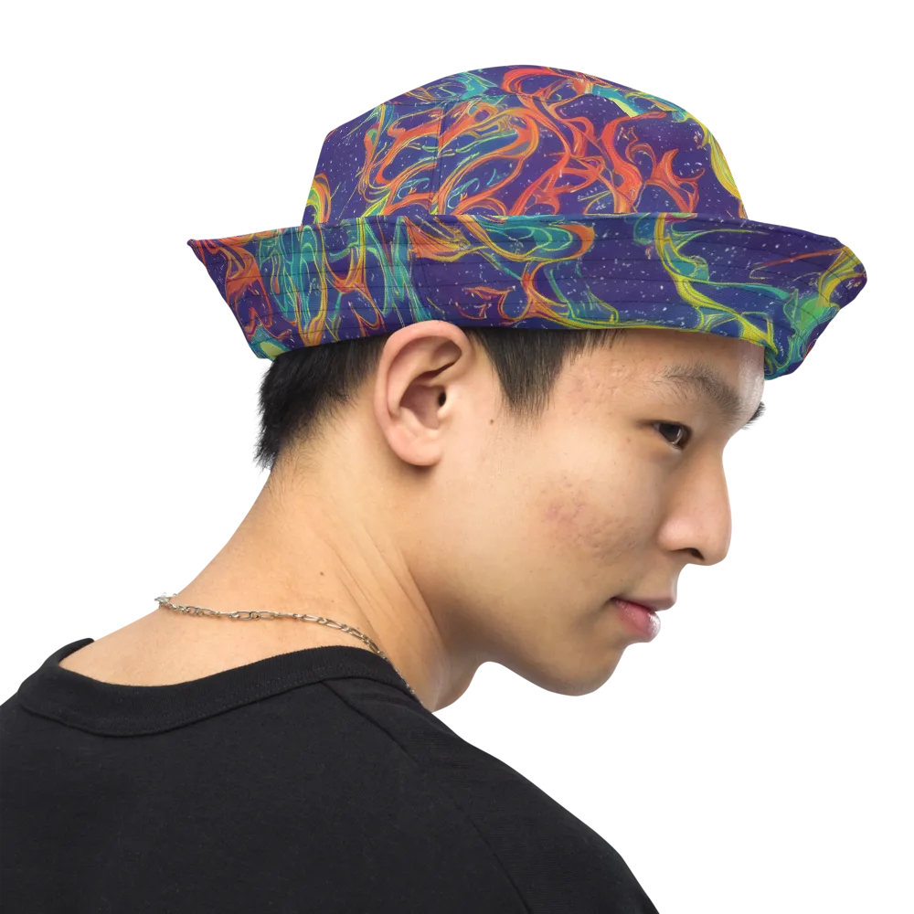 Prismatic Galaxy on Reversible Bucket Hat — Right Outside