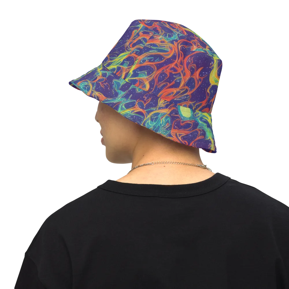 Prismatic Galaxy on Reversible Bucket Hat — Back Inside