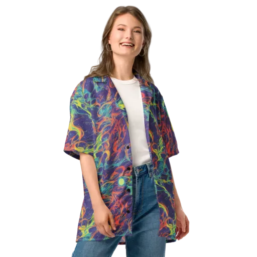 Prismatic Galaxy on a Button Shirt