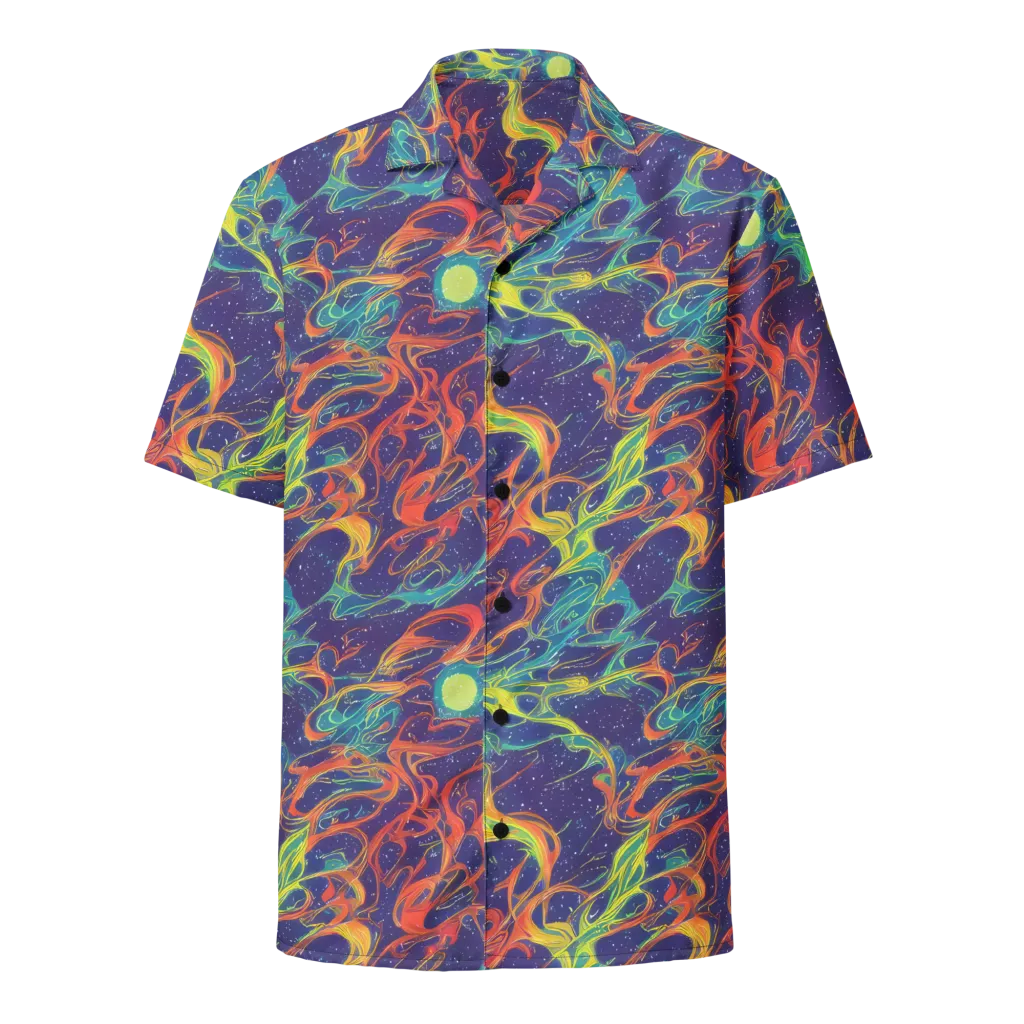 Prismatic Galaxy on Button Shirt — Front