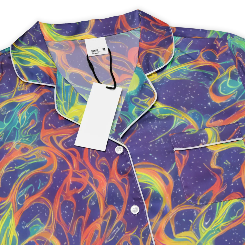 Prismatic Galaxy on Women's Short Sleeve Pajama Top — Product details
