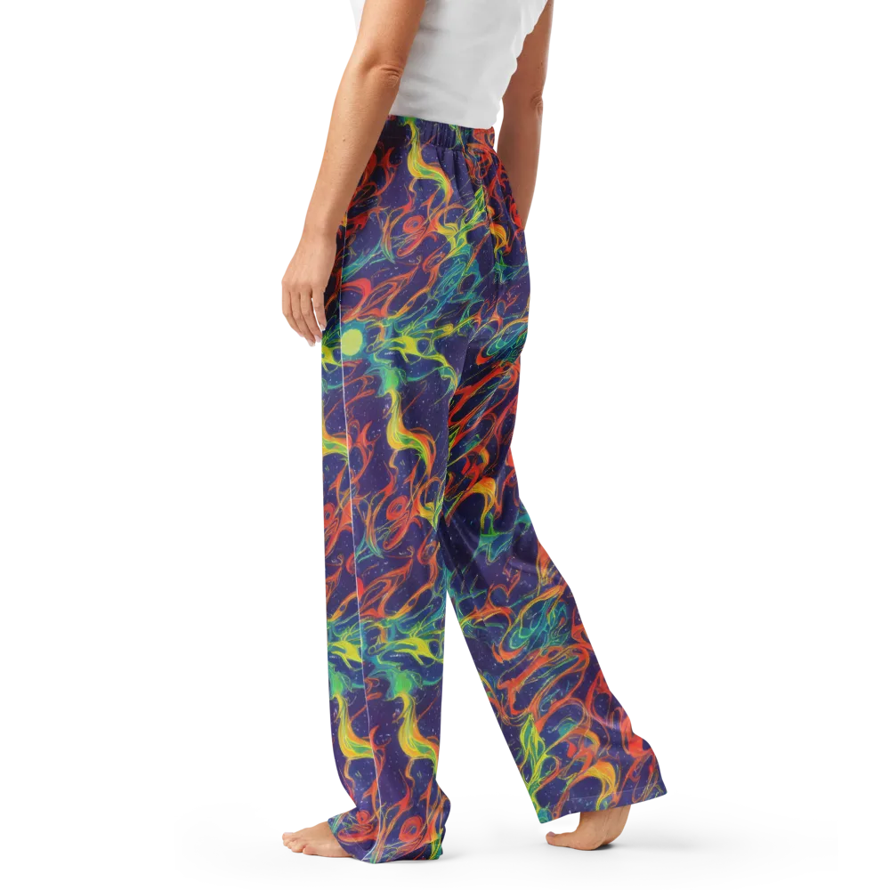 Prismatic Galaxy on Women's Pajama Pants — Left