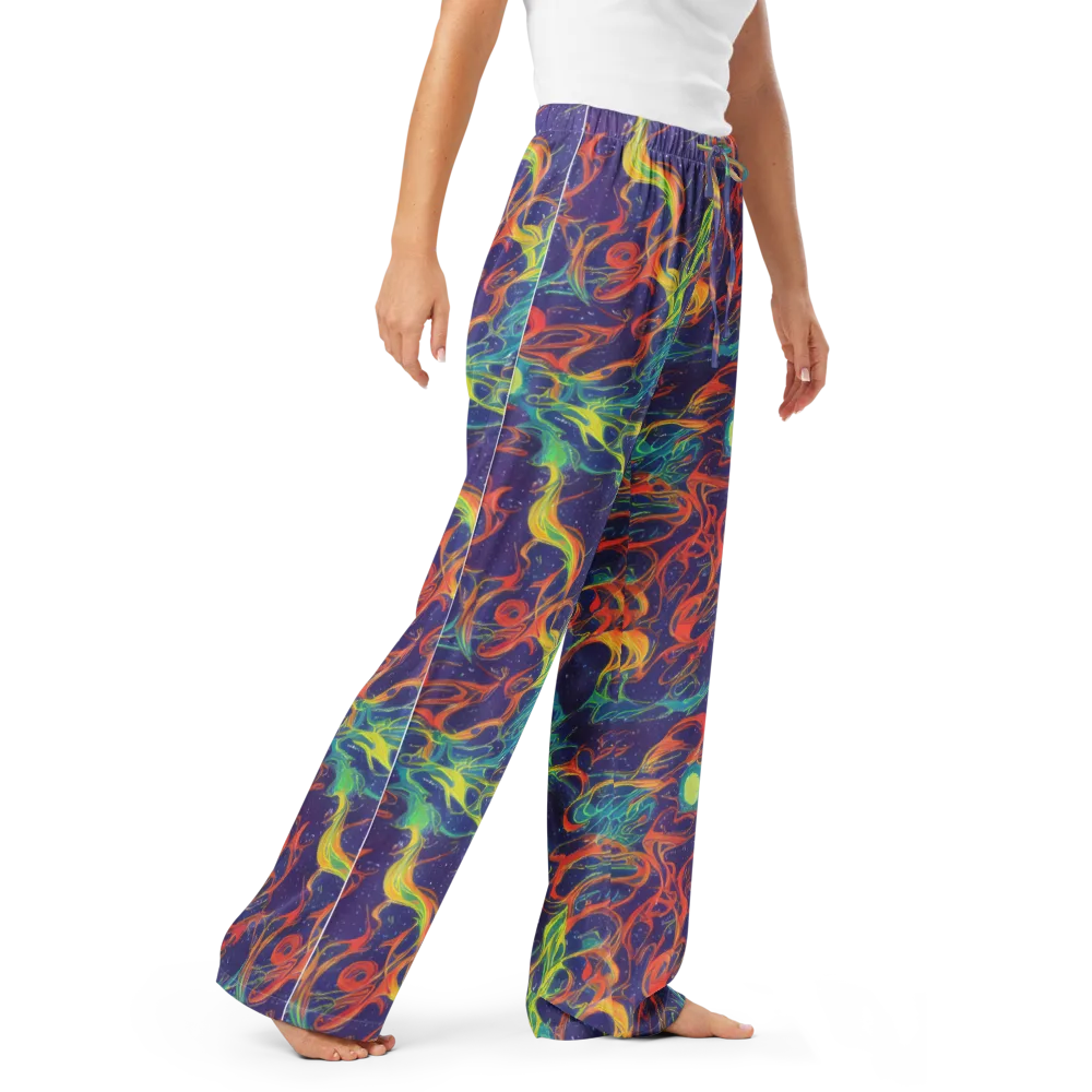 Prismatic Galaxy on Women's Pajama Pants — Right Front