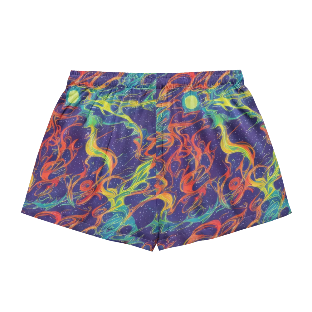 Prismatic Galaxy on Women's Pajama Shorts — Back