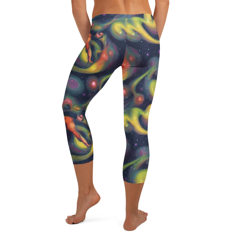Aurora Ribbons on Capri Leggings — Back