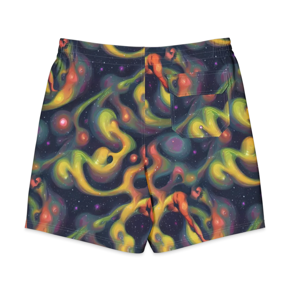 Aurora Ribbons on Men's Board Shorts — Back