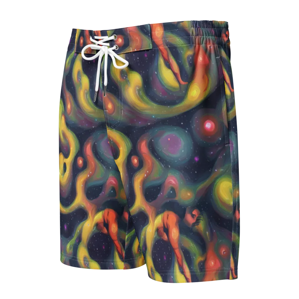 Aurora Ribbons on Men's Board Shorts — Front