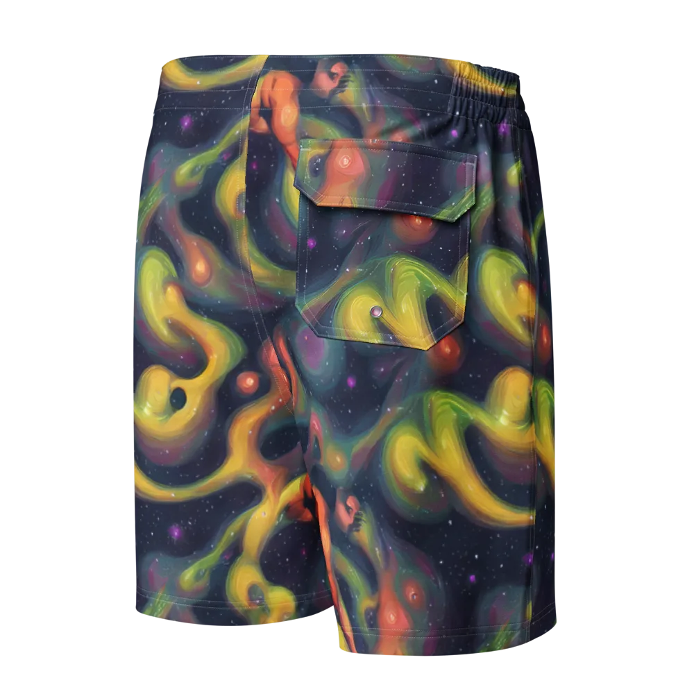 Aurora Ribbons on Men's Board Shorts — Back