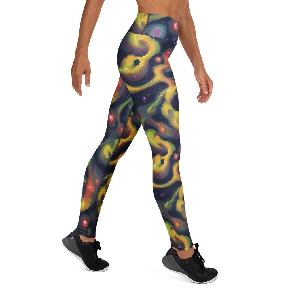 Aurora Ribbons on Yoga Leggings — Right