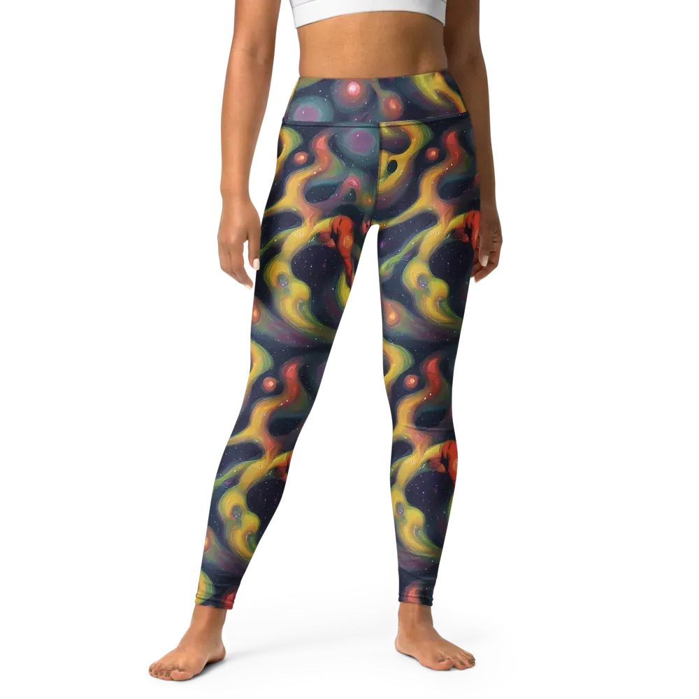 Aurora Ribbons on Yoga Leggings — Front