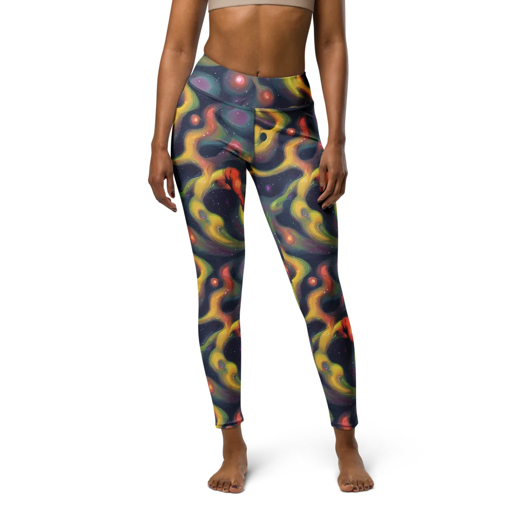 Aurora Ribbons on Yoga Leggings — Front