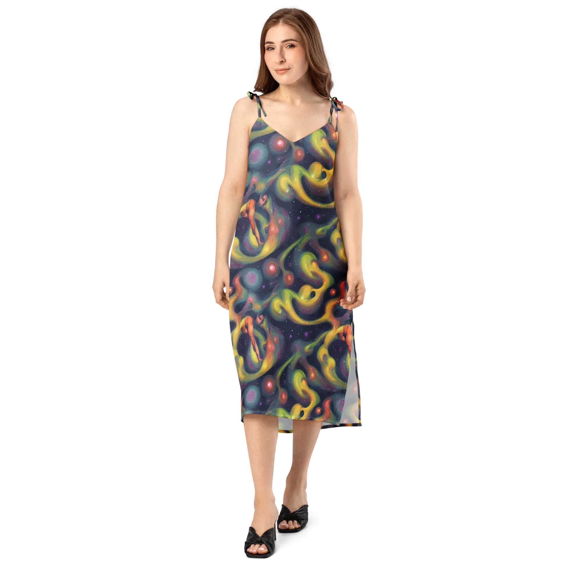 Aurora Ribbons on Slip Dress — Front